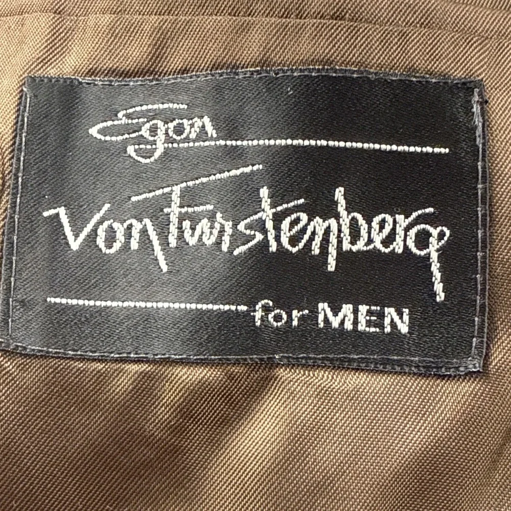 Egon Von Furstenberg Mens Plaid‎ Wool Blend Blazer Jacket Size 38L